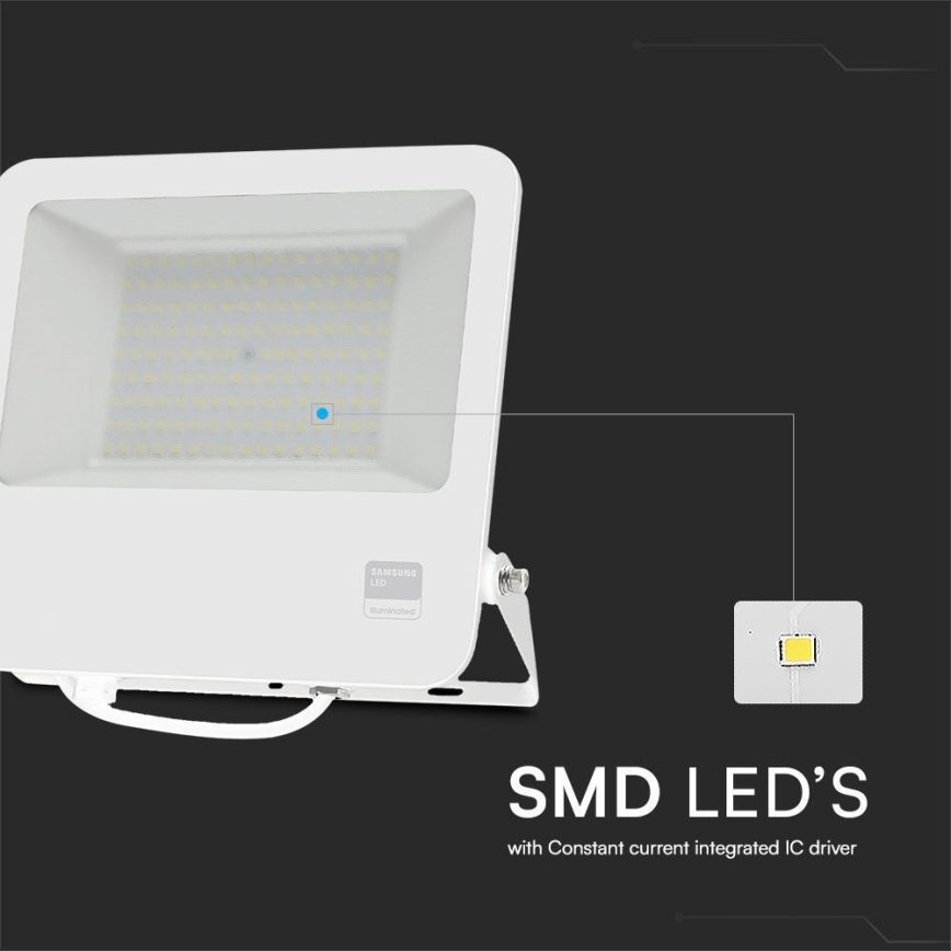 LED prožektorius SAMSUNG CHIP LED/100W/230V 6400K IP65 balta