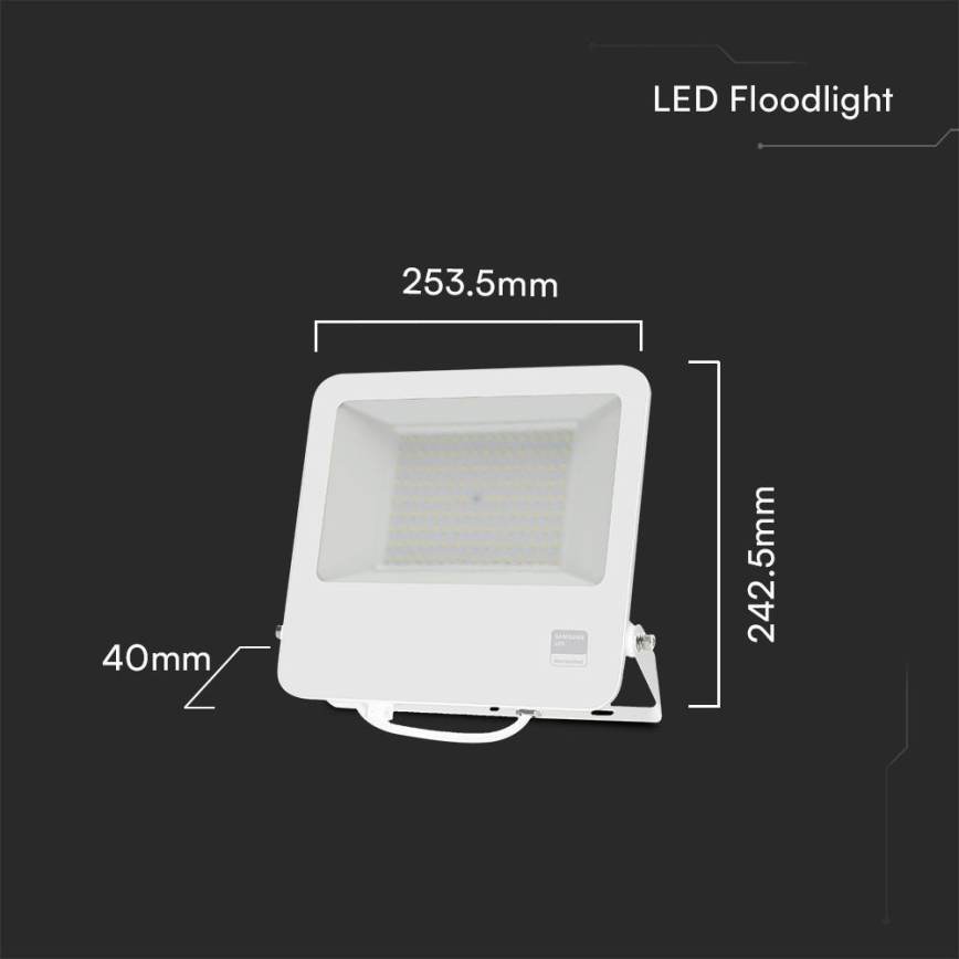 LED prožektorius SAMSUNG CHIP LED/100W/230V 6400K IP65 balta