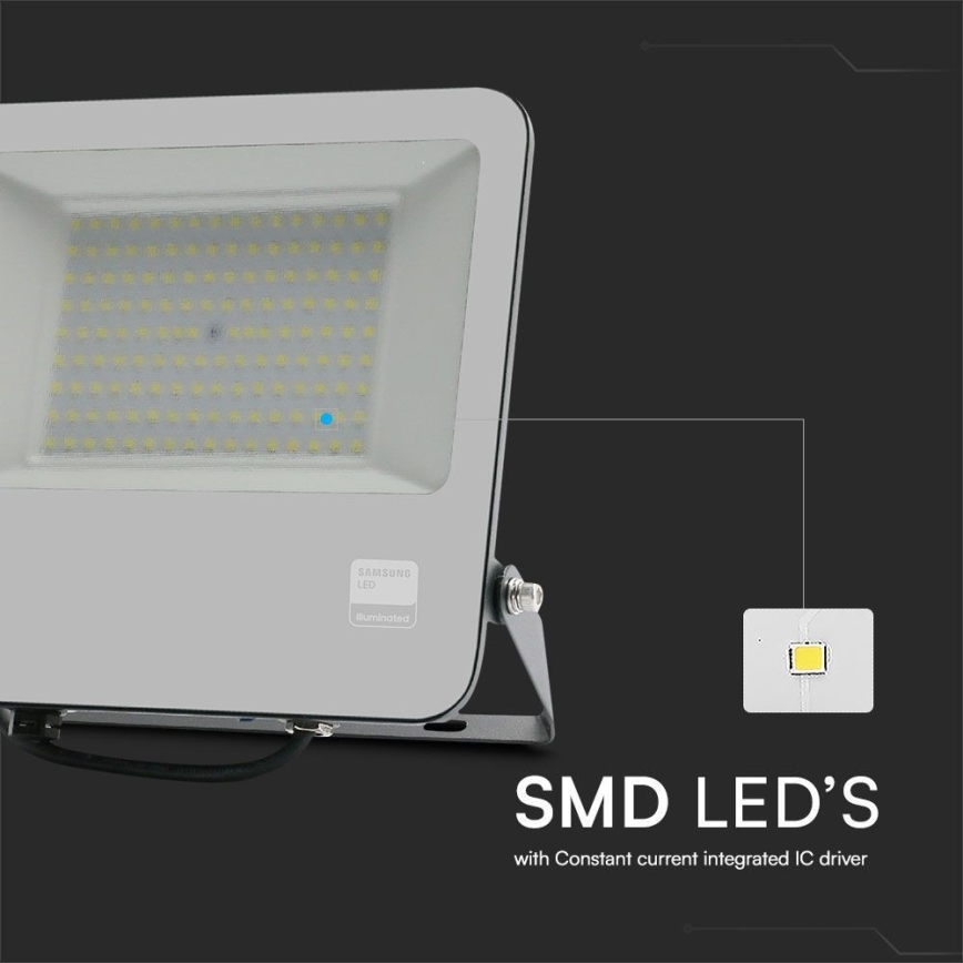 LED prožektorius SAMSUNG CHIP LED/100W/230V 6400K IP65 juoda
