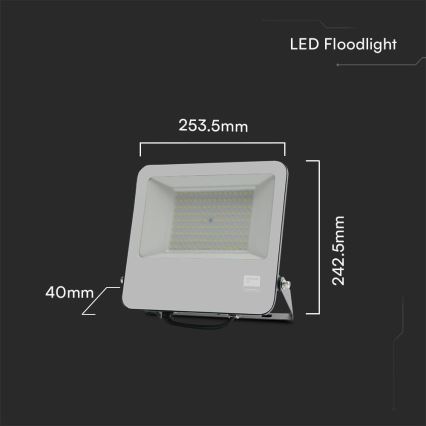 LED prožektorius SAMSUNG CHIP LED/100W/230V 6400K IP65 juoda