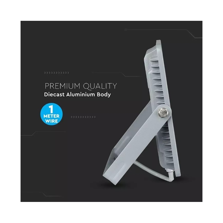 LED Prožektorius SAMSUNG CHIP LED/100W/230V IP65 3000K pilkas