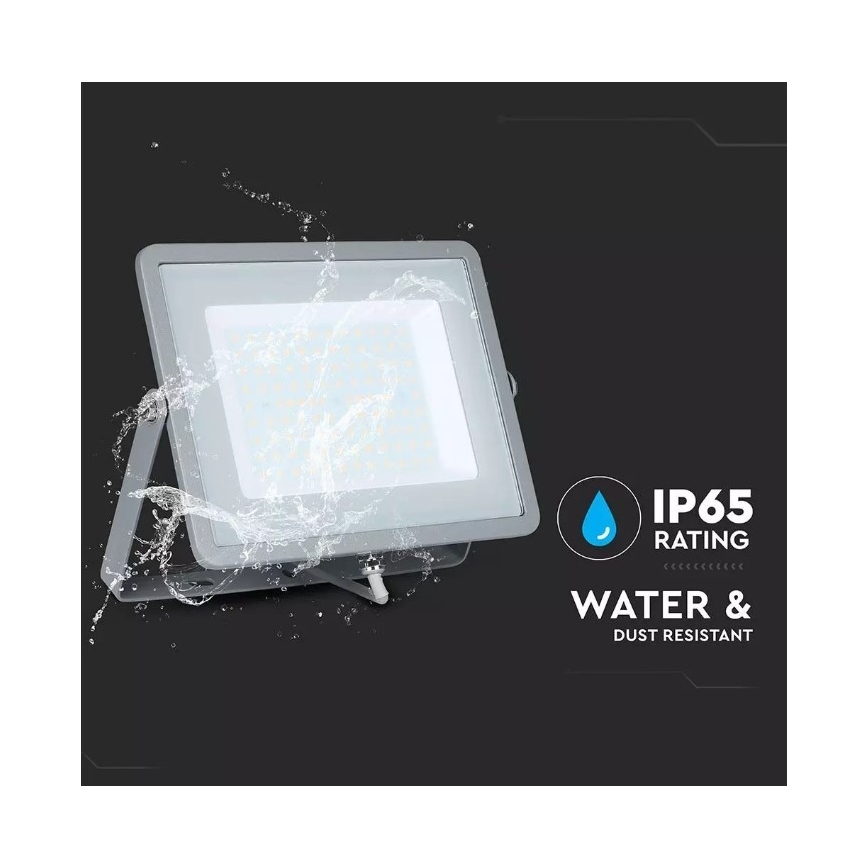 LED Prožektorius SAMSUNG CHIP LED/100W/230V IP65 3000K pilkas