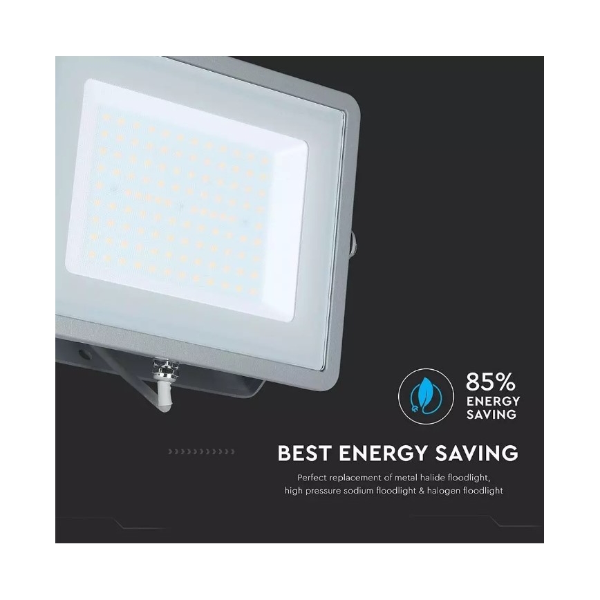 LED Prožektorius SAMSUNG CHIP LED/100W/230V IP65 3000K pilkas