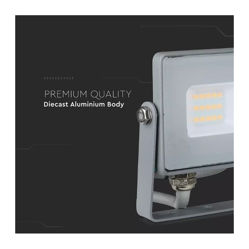 LED Prožektorius SAMSUNG CHIP LED/10W/230V IP65 4000K pilkas
