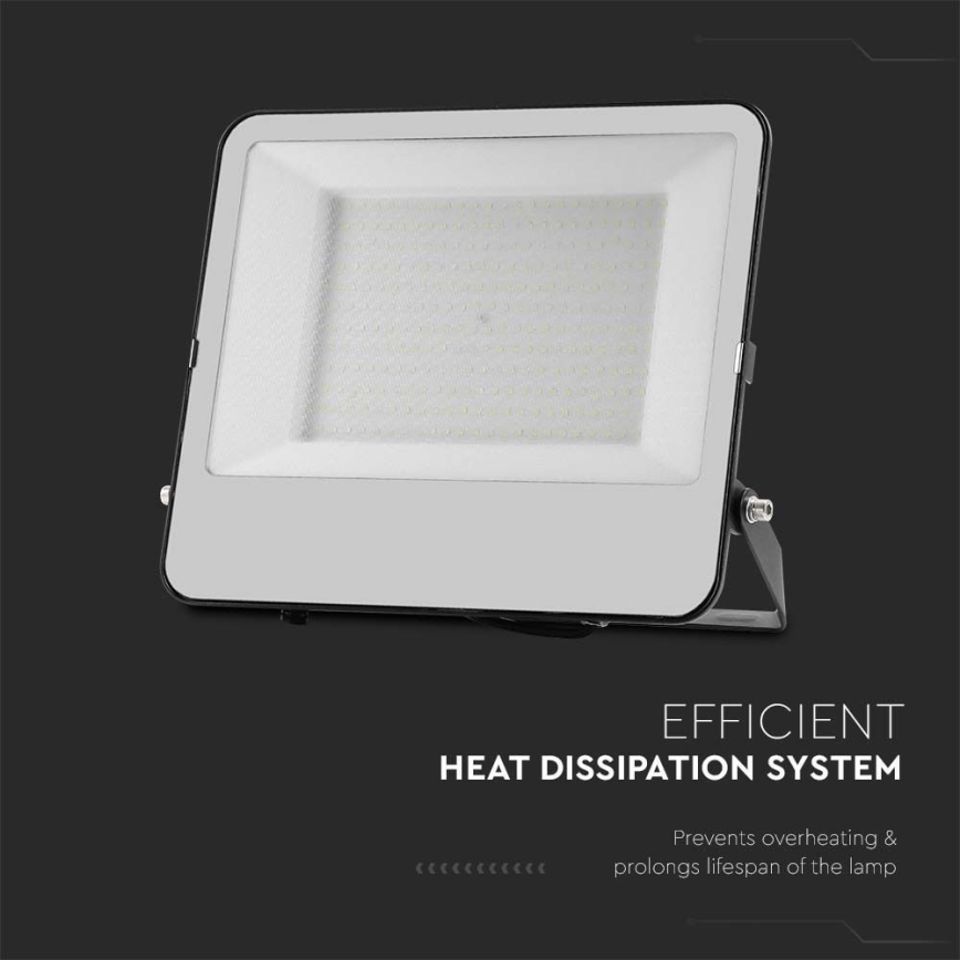LED prožektorius SAMSUNG CHIP LED/200W/230V 4000K IP65 juoda