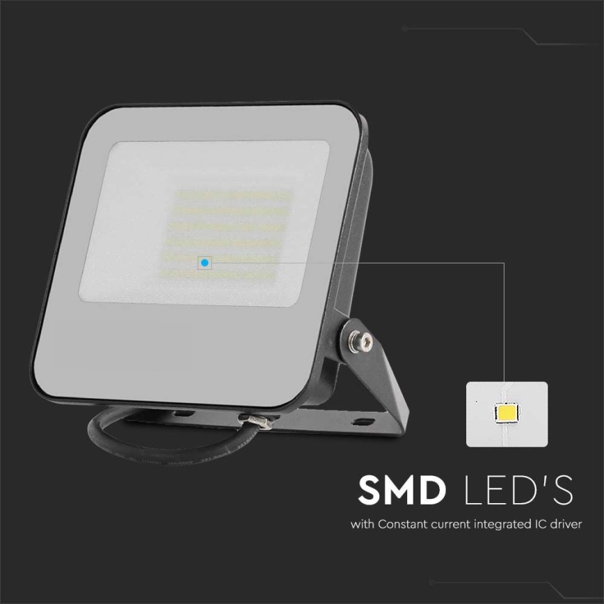 LED prožektorius SAMSUNG CHIP LED/50W/230V 4000K IP65 juoda