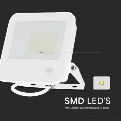 LED prožektorius SAMSUNG CHIP LED/50W/230V 6500K IP65 balta