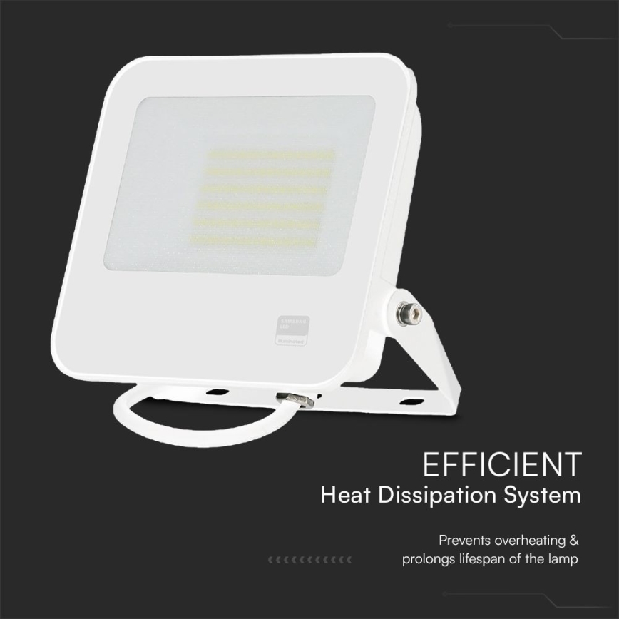 LED prožektorius SAMSUNG CHIP LED/50W/230V 6500K IP65 balta