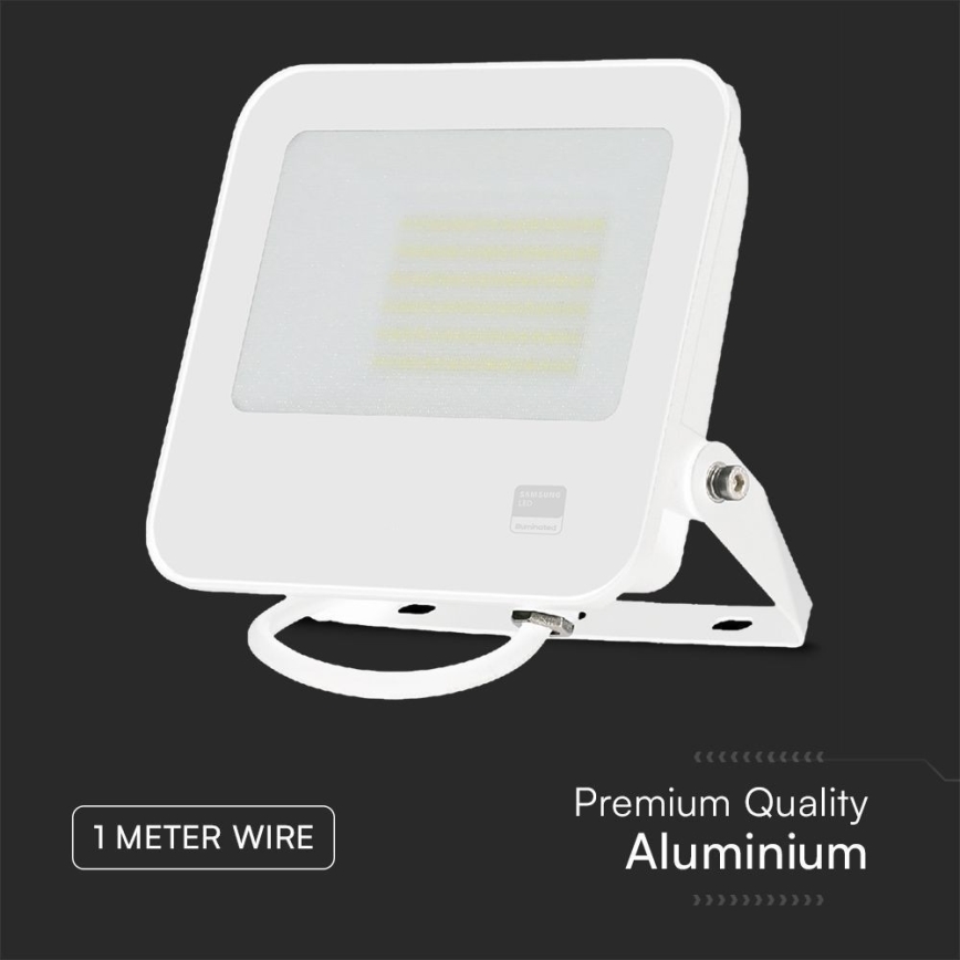 LED prožektorius SAMSUNG CHIP LED/50W/230V 6500K IP65 balta