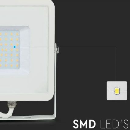 LED Prožektorius SAMSUNG CHIP LED/50W/230V 6500K IP65 baltas