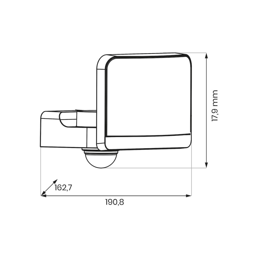 LED prožektorius su judesio ir sutemų jutikliu DAVOS LED/30W/230V IP54 balta