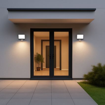 LED prožektorius su judesio ir sutemų jutikliu DAVOS LED/30W/230V IP54 juodas