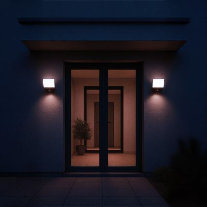 LED prožektorius su judesio ir sutemų jutikliu DAVOS LED/30W/230V IP54 juodas