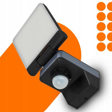 LED prožektorius su judesio ir sutemų jutikliu LED/24W/230V 4200K IP54 juodas