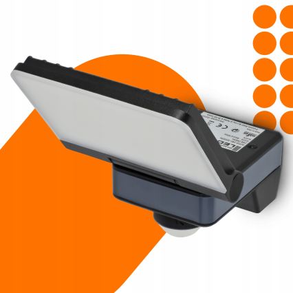 LED prožektorius su judesio ir sutemų jutikliu LED/24W/230V 4200K IP54 juodas