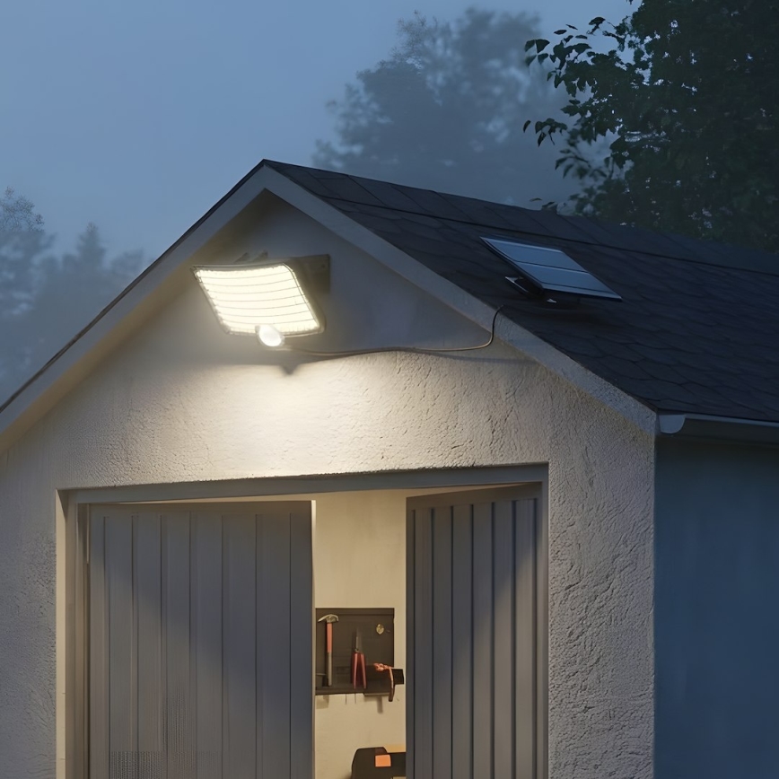 LED prožektorius su judesio jutikliu ir saulės panele ALEX LED/5,5W/3,7V 1200 mAh IP44