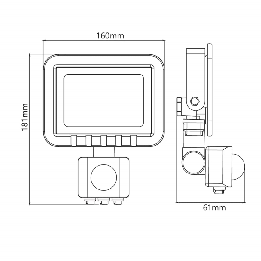 LED prožektorius su judesio jutikliu LED/30W/230V IP65