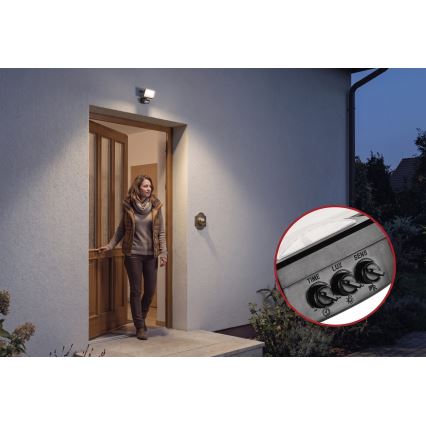 LED prožektorius TAMBO EVO su judesio ir sutemų jutikliu LED/10W/230V 4000K IP44 juodas