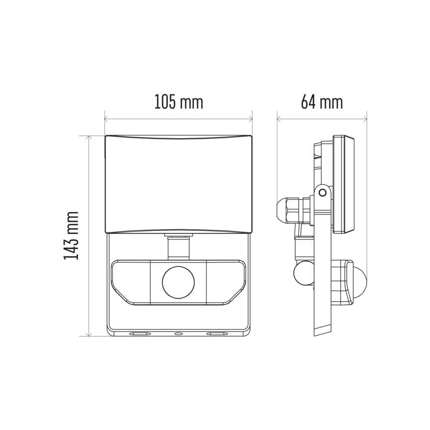 LED Prožektorius su jutikliu LED/10,5W/230V IP54