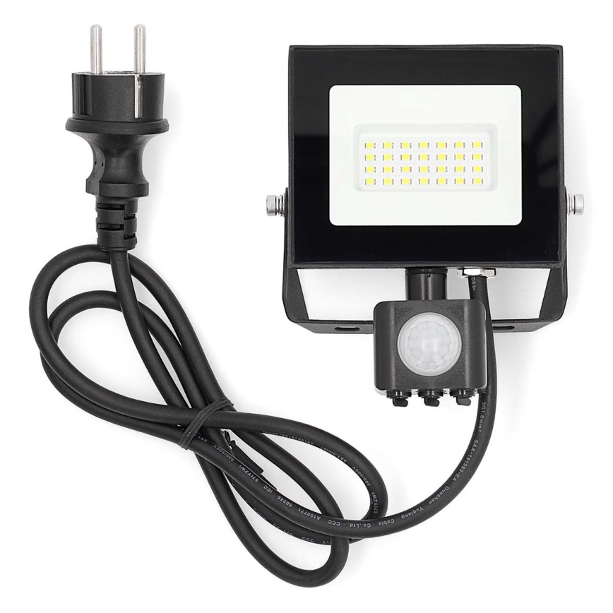 LED prožektorius su jutikliu LED/20W/230V 4000K IP44