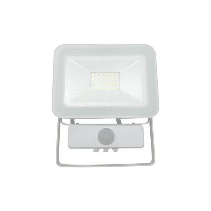 LED prožektorius su jutikliu LED/20W/265V 1800lm baltas IP65