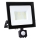 LED prožektorius su jutikliu LED/50W/230V 6500K IP44 juoda
