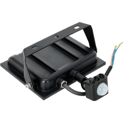 LED prožektorius su jutikliu LED/50W/230V 6500K IP44 juoda