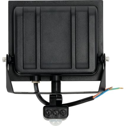 LED prožektorius su jutikliu LED/50W/230V 6500K IP44 juoda