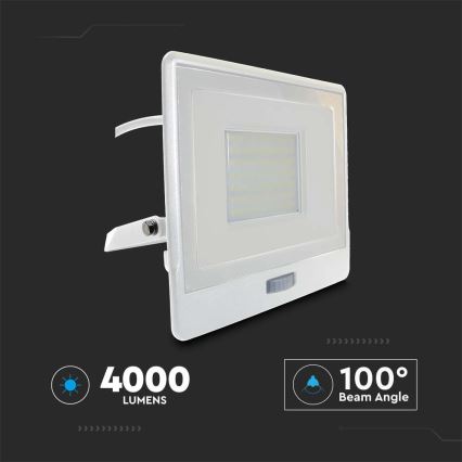 LED prožektorius su jutikliu LED/50W/230V 6500K IP65 balta