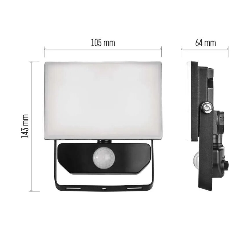 LED prožektorius su jutikliu TAMBO LED/10W/230V 4000K IP54