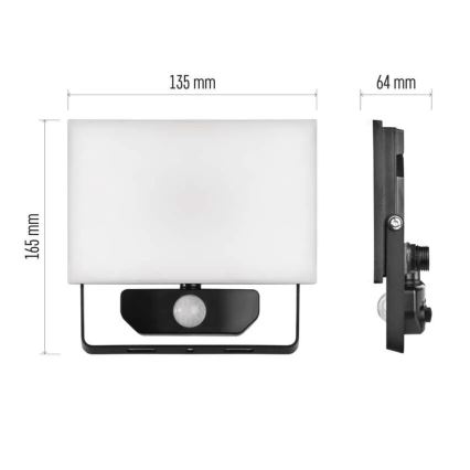 LED prožektorius su jutikliu TAMBO LED/20W/230V 4000K IP54