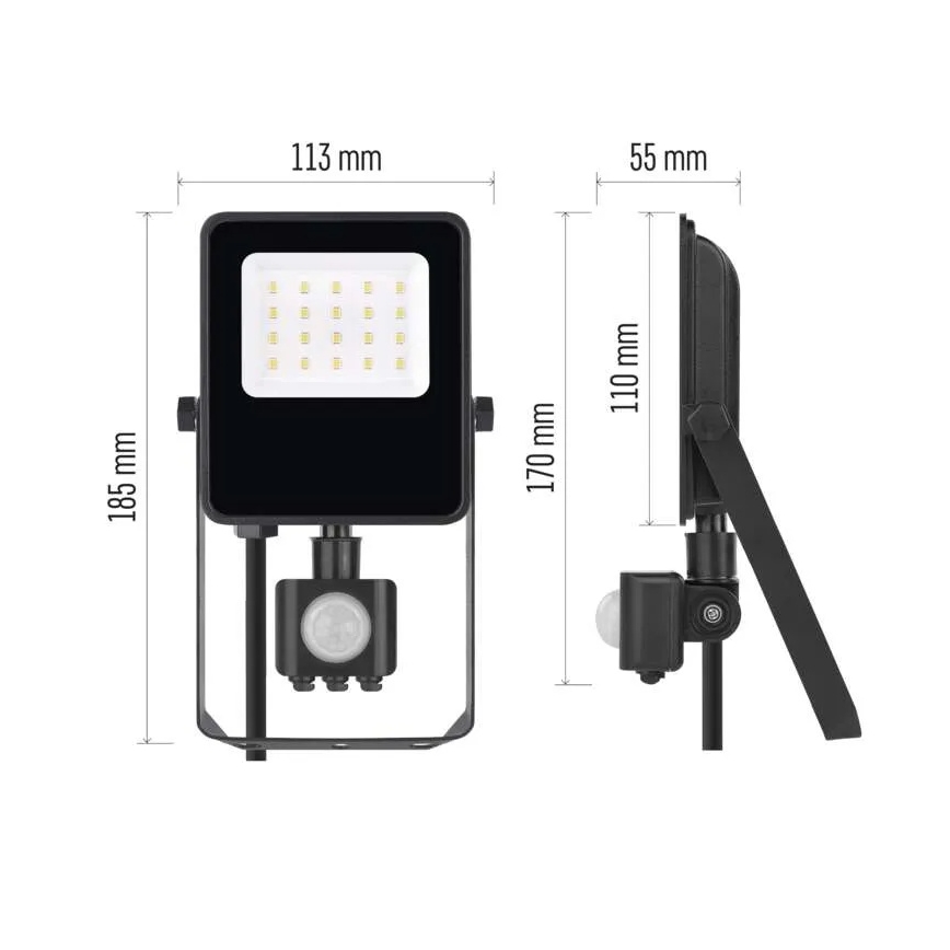 LED prožektorius su jutikliu VISIO LED/10W/230V 4000K IP65