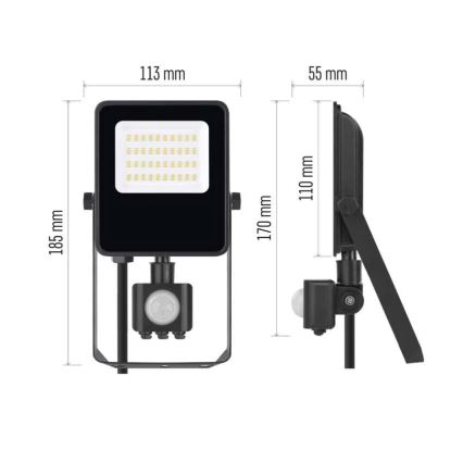 LED prožektorius su jutikliu VISIO LED/20W/230V 4000K IP65