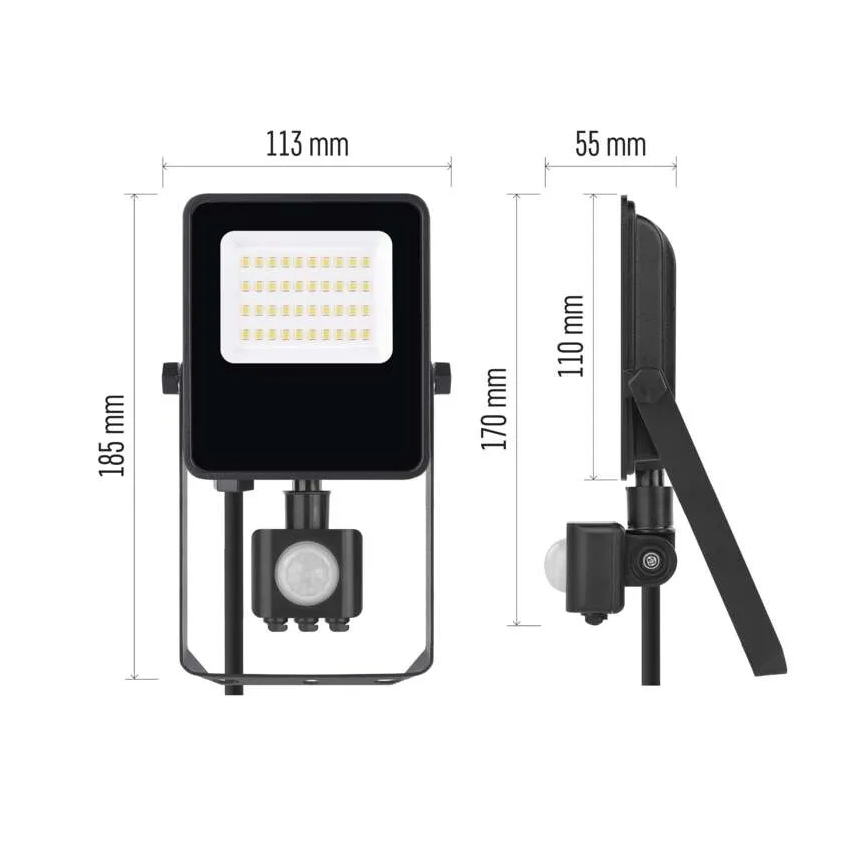 LED prožektorius su jutikliu VISIO LED/20W/230V 4000K IP65