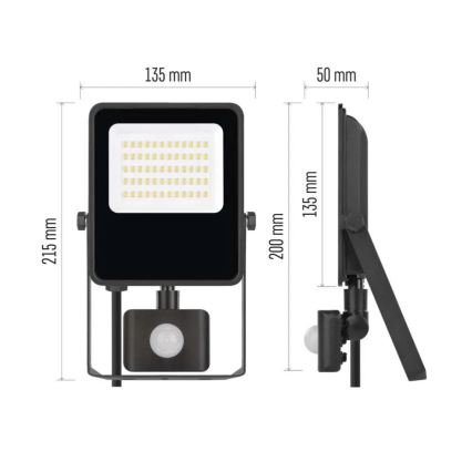 LED prožektorius su jutikliu VISIO LED/30W/230V 4000K IP65