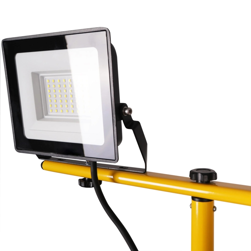 LED prožektorius su stovu 2xLED/30W/230V 6500K IP65 geltonas
