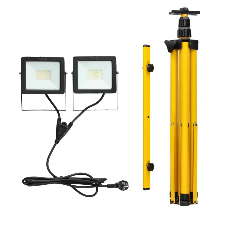LED Prožektorius su stovu  2xLED/30W/230V IP65