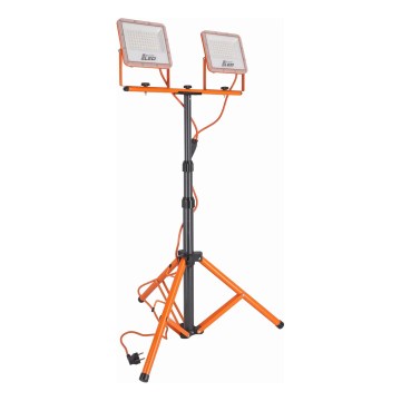 LED prožektorius su stovu 2xLED/50W/230V 4500K IP65 oranžinis