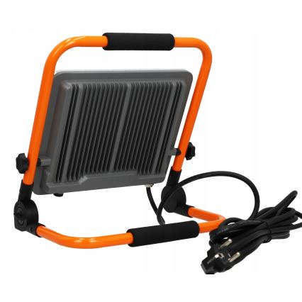 LED prožektorius su stovu LED/100W/230V 4500K IP65 oranžinis