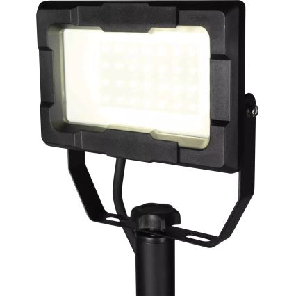 LED prožektorius su stovu LED/20W/230V 5000K IP65 juodas