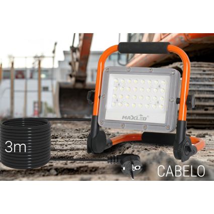 LED Prožektorius su stovu LED/50W/230V 5000K IP65 oranžinė