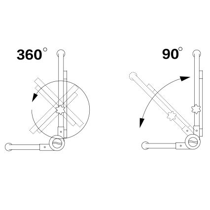 LED prožektorius su stovu LED/50W/230V 5000K IP65 oranžinis
