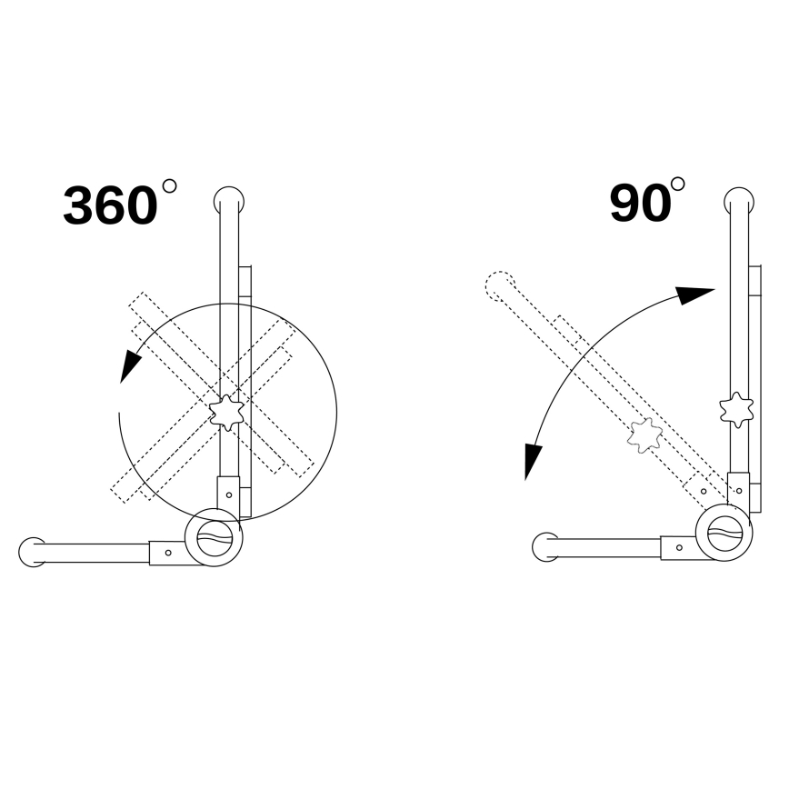 LED prožektorius su stovu LED/50W/230V 5000K IP65 oranžinis