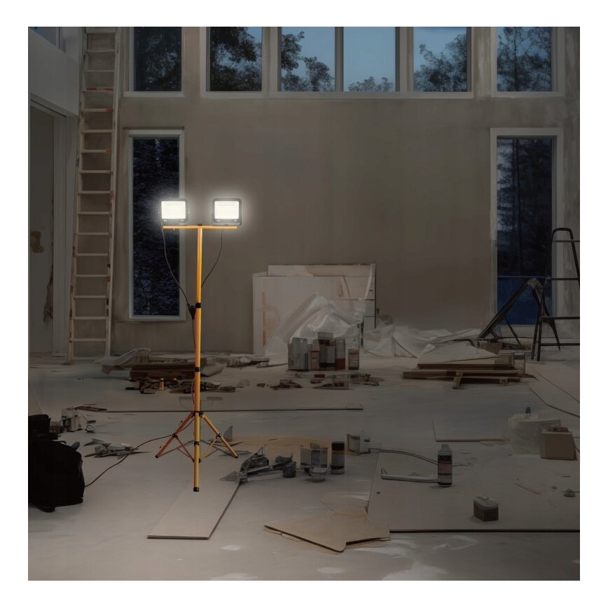 LED Prožektorius su stovu NOCTIS 2xLED/50W/230V 4000K IP65