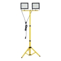 LED Prožektorius su stovu TIGRA 2xLED/100W/230V 4000K IP54 juoda/geltona