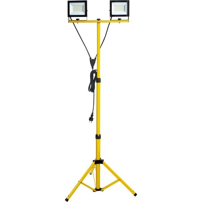 LED Prožektorius su stovu TIGRA 2xLED/50W/230V 4000K IP54 juoda/geltona