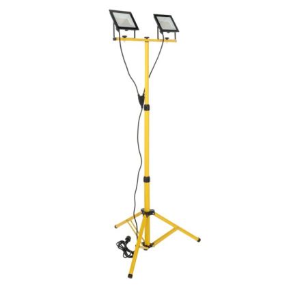 LED Prožektorius su stovu TIGRA 2xLED/50W/230V 4000K IP54 juoda/geltona