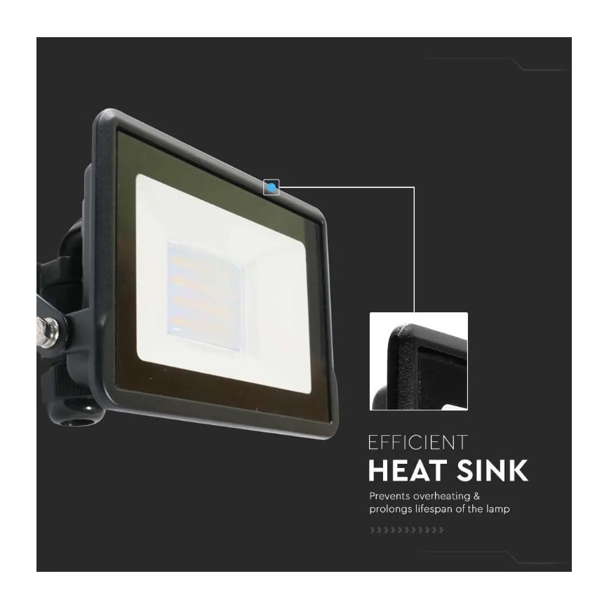 LED Prožektorius su tiesioginiu prijungimu SAMSUNG CHIP LED/20W/230V IP65 6500K