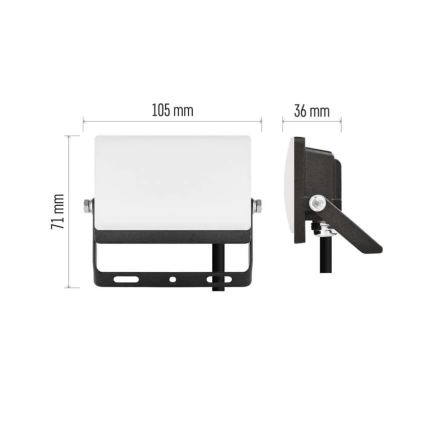 LED prožektorius TAMBO EVO LED/10W/230V 4000K IP65 juodas