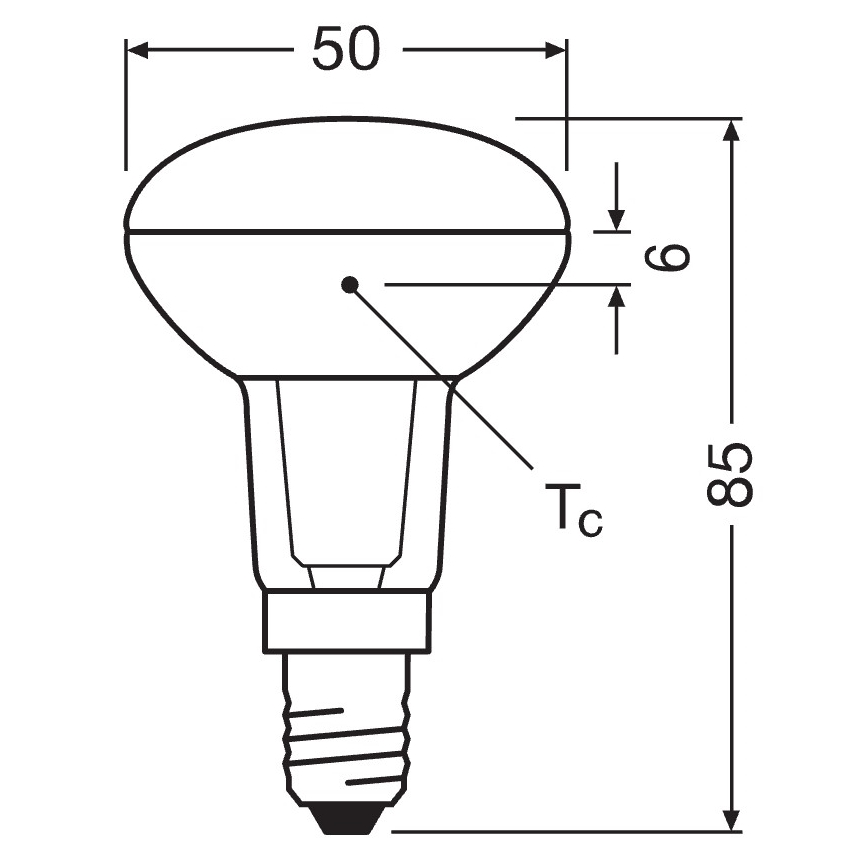 LED reflektorinė lemputė E14/4,3W/230V 2700K